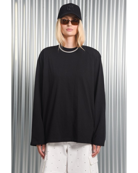 Arpyes Yoru Black Long-Sleeve Μπλούζα
