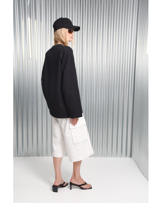 Arpyes Yoru Black Long-Sleeve Μπλούζα