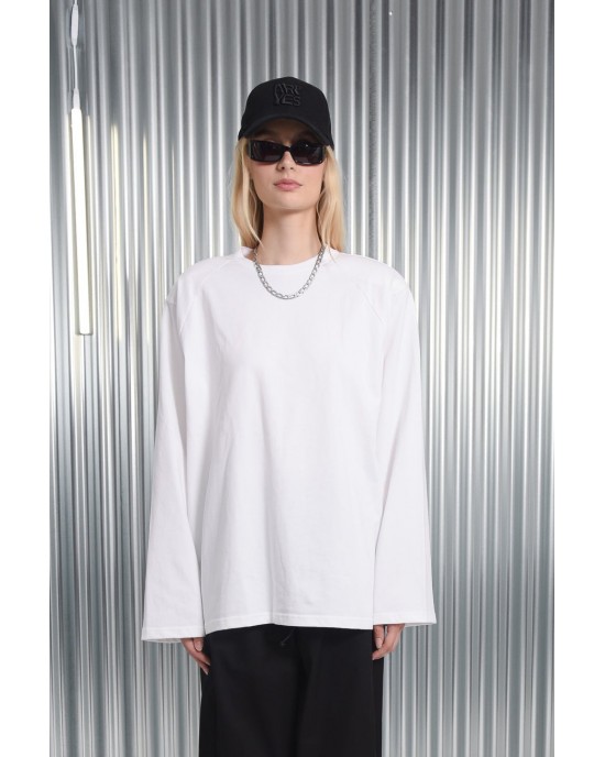 Arpyes Yoru White Long-Sleeve Μπλούζα