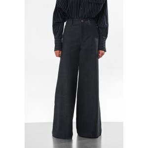Arpyes Otzi Black Wide-Leg Denim Παντελόνι