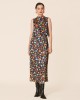 Avant Garde Jeweled Print Black Midi Φόρεμα