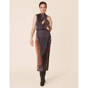 Avant Garde Midi Printed Φόρεμα