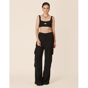 Avant Garde Crop Black Τοπ