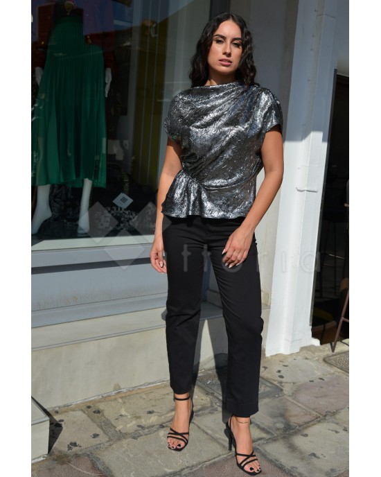 Avant Garde Foil Silver Sleeveless Μπλούζα