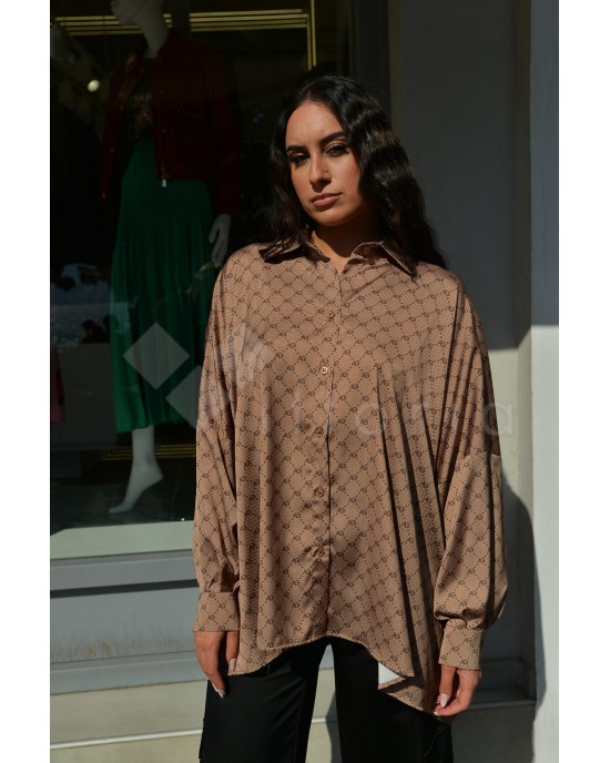 Avant Garde Logo Camel Relaxed Oversized Πουκάμισο