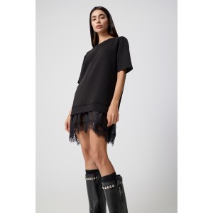 Avant Garde Jersey Mini Black With Lingerie Details Φόρεμα Avant Garde Jersey Mini Black With Lingerie Details Φόρεμα