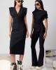 Avant Garde Sleeveless Midi Black Φόρεμα Avant Garde Sleeveless Midi Black Φόρεμα