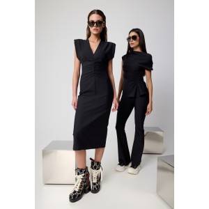 Avant Garde Sleeveless Midi Black Φόρεμα