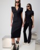Avant Garde Sleeveless Midi Black Φόρεμα Avant Garde Sleeveless Midi Black Φόρεμα