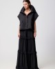 Avant Garde Ruffled Black Maxi Φούστα Avant Garde Ruffled Black Maxi Φούστα
