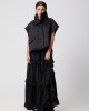 Avant Garde Ruffled Black Maxi Φούστα Avant Garde Ruffled Black Maxi Φούστα
