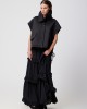 Avant Garde Ruffled Black Maxi Φούστα Avant Garde Ruffled Black Maxi Φούστα