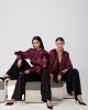 Avant Garde Velvet Effect Burgundy Μπλούζα Avant Garde Velvet Effect Burgundy Μπλούζα