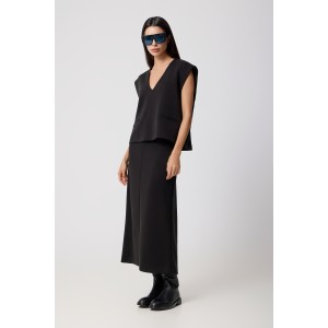 Avant Garde Heavy Weight Jersey Black Sleeveless Μπλούζα & Φούστα Avant Garde Heavy Weight Jersey Black Sleeveless Μπλούζα & Φούστα