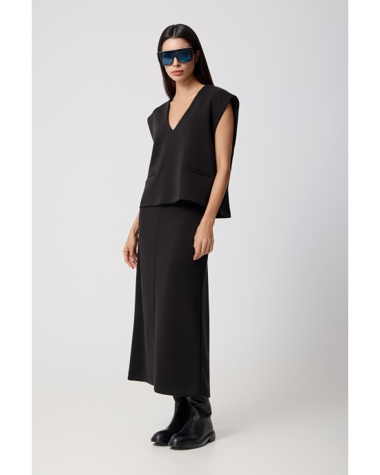Avant Garde Heavy Weight Jersey Black Sleeveless Μπλούζα & Φούστα Avant Garde Heavy Weight Jersey Black Sleeveless Μπλούζα & Φούστα