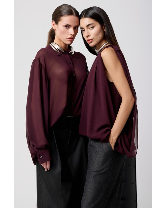 Avant Garde Loose Fit Burgundy Μπλούζα Avant Garde Loose Fit Burgundy Μπλούζα