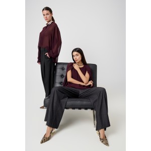 Avant Garde Loose Fit Burgundy Μπλούζα