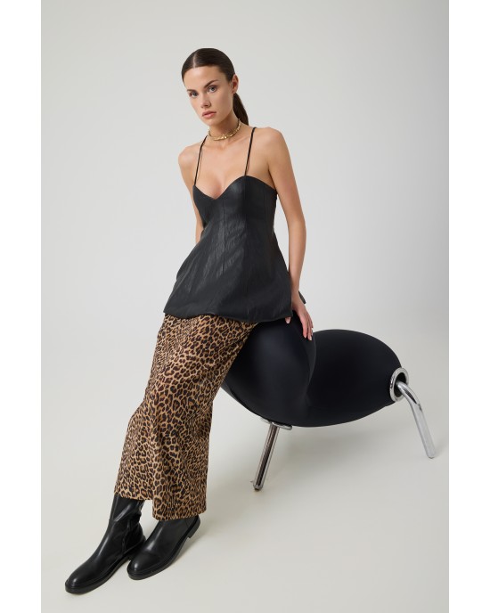 Avant Garde Faux Leather Black Μπλούζα Avant Garde Faux Leather Black Μπλούζα