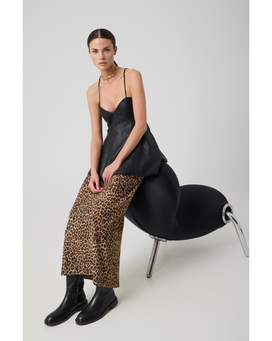 Avant Garde Faux Leather Black Μπλούζα Avant Garde Faux Leather Black Μπλούζα