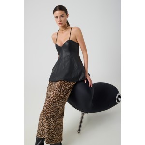 Avant Garde Faux Leather Black Μπλούζα Avant Garde Faux Leather Black Μπλούζα