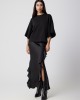Avant Garde Satin Black Maxi Φούστα Avant Garde Satin Black Maxi Φούστα
