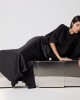 Avant Garde Satin Black Maxi Φούστα Avant Garde Satin Black Maxi Φούστα