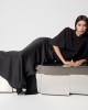Avant Garde Satin Black Maxi Φούστα Avant Garde Satin Black Maxi Φούστα