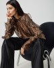 Avant Garde Ruffles Animal Print Μπλούζα Avant Garde Ruffles Animal Print Μπλούζα