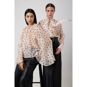 Avant Garde Faux Leather Black Παντελόνι Με Κουφόπετια Avant Garde Faux Leather Black Παντελόνι Με Κουφόπετια