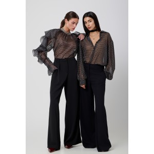 Avant Garde Wide Leg Black Παντελόνι Avant Garde Wide Leg Black Παντελόνι