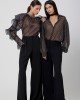 Avant Garde Wide Leg Black Παντελόνι Avant Garde Wide Leg Black Παντελόνι