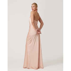 Avant Garde Metamorphic Glory Powder Satin Maxi Φόρεμα