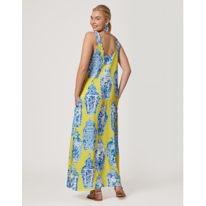 Avand Garde Sleeveless Printed Maxi Φόρεμα