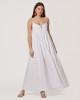 Avant Garde Strass Strap White Long Φόρεμα