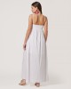 Avant Garde Strass Strap White Long Φόρεμα