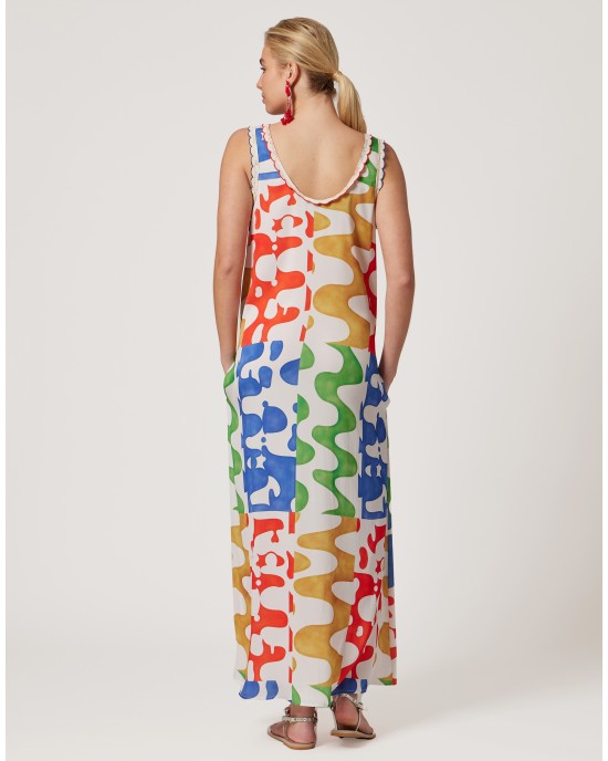 Avand Garde Sleeveless Printed Maxi Φόρεμα