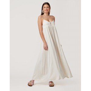 Avant Garde Strass Strap Ecru Φόρεμα