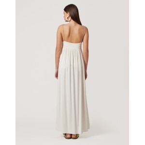 Avant Garde Strass Strap Ecru Φόρεμα