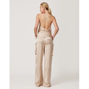 Avant Garde Cargo Vanilla Satin Παντελόνι