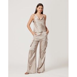Avant Garde Metamorphic Glory Drape Sand/Grey Satin Μπλούζα