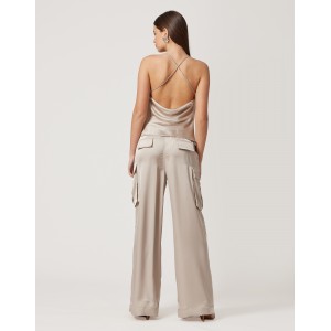 Avant Garde Metamorphic Glory Drape Sand/Grey Satin Μπλούζα