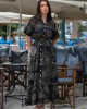 Avant Garde Embroidered Black/Gold Midi Φόρεμα
