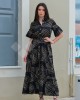 Avant Garde Embroidered Black/Gold Midi Φόρεμα