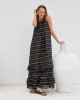 Avant Garde Striped Black/Gold Φόρεμα