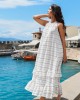 Avant Garde Embroidered Striped White/Gold Φόρεμα