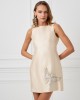Avant Garde Gold/Beige Mini Φόρεμα