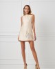 Avant Garde Gold/Beige Mini Φόρεμα