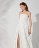 Avant Garde Strapless Sequin White Φόρεμα