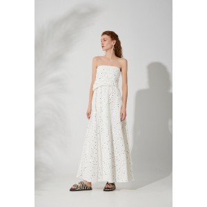 Avant Garde Strapless Sequin White Φόρεμα