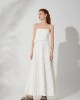 Avant Garde Strapless Sequin White Φόρεμα